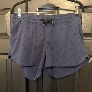 Eddie Bauer Blue Athletic Shorts Star Design Size S